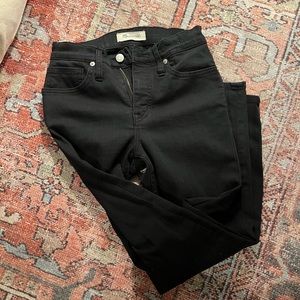 Madewell Black Jean 9” High Rise Skinny